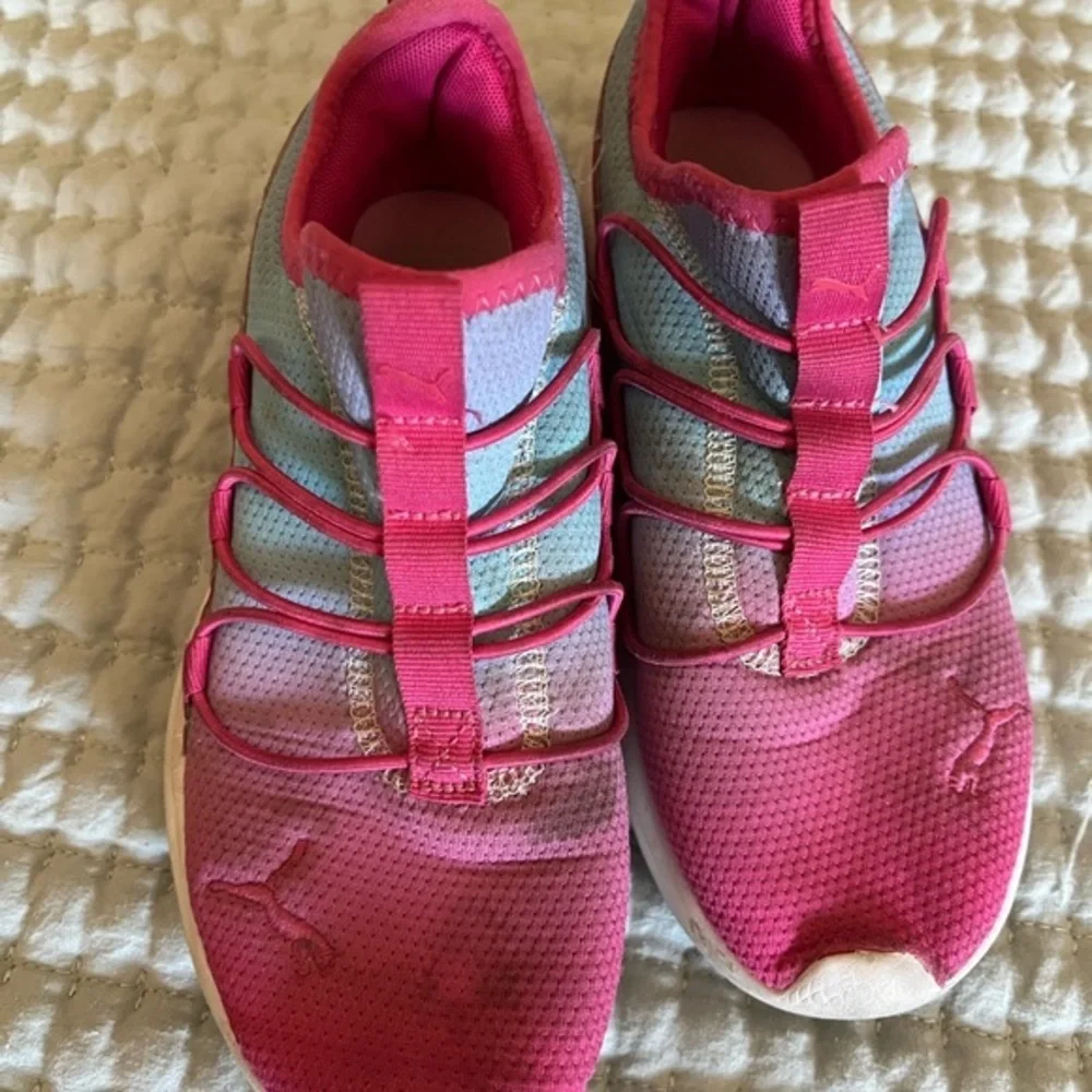 Puma Kids Vibrant Pink and Blue Sneakers